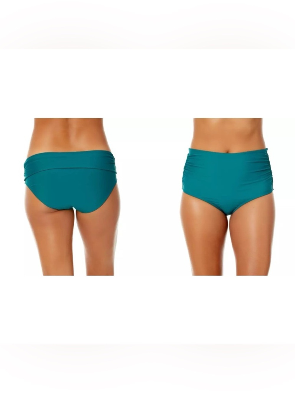 NWT Anne Cole Ocean Green Convertible High Waist Bikini Bottom Size Small UPF 50